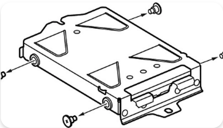 remove the screws from the mounting bracket